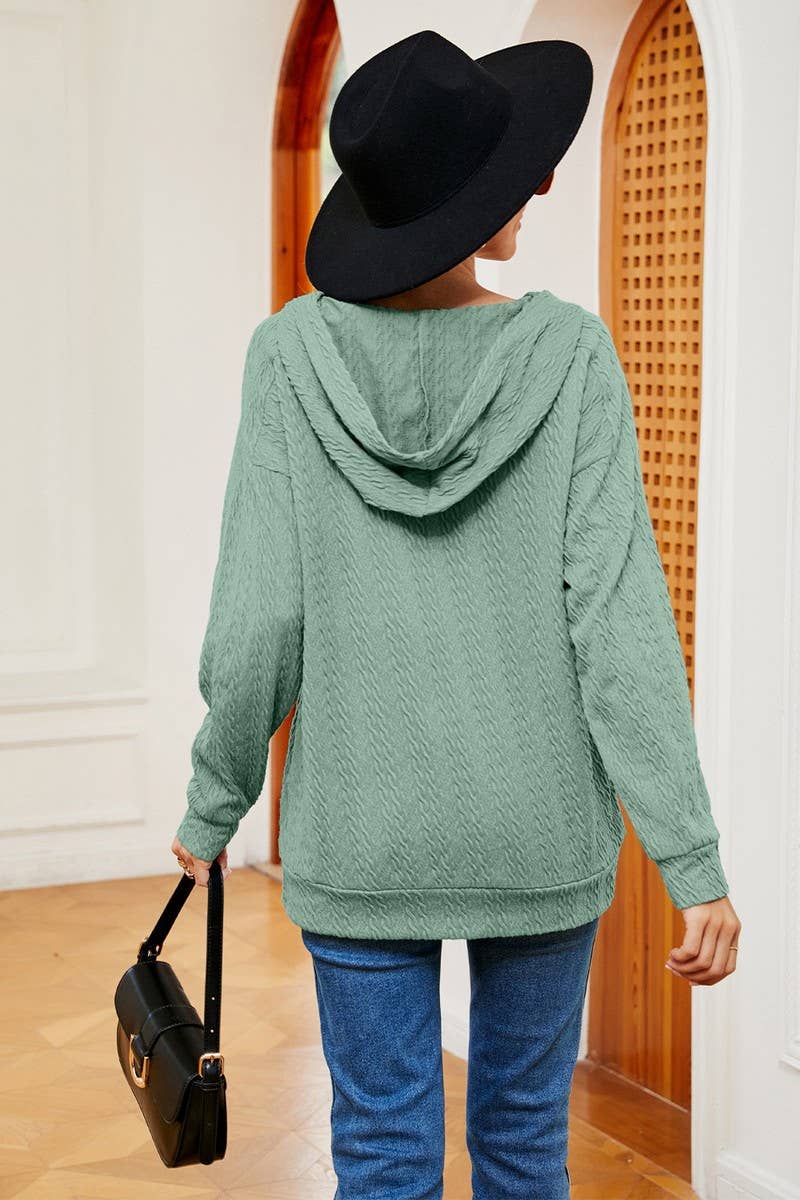CWOHOL1096_AUTUMN AND WINTER SOLID COLOR HOODED SWEATSHIRT