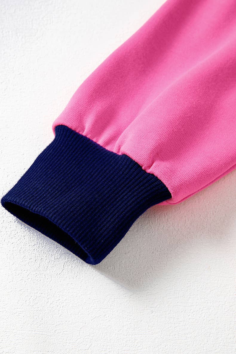 Fashionable striped printed knitted sweater