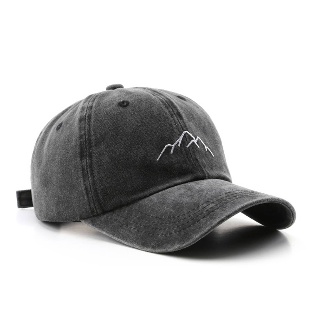 Vintage Washed Distressed Mountain Embroidery Cap_CWAH1275
