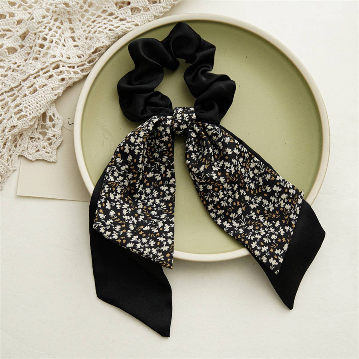 WOMEN FLORAL LARGE INTESTINE HAIR TIE_CWAHA0840