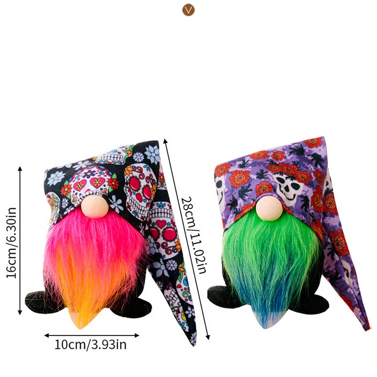 HALLOWEEN HAT DWARF DOLL COLORFUL ORNAMENTS