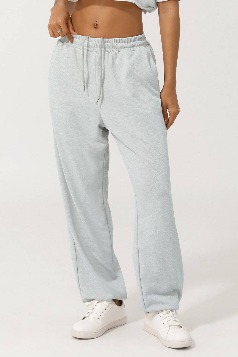 CWBLP1233_SOLID HIGH WAIST DRAWSTRING SWEATPANTS