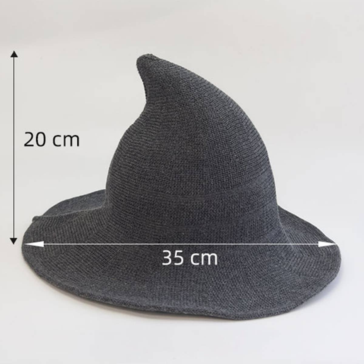 HALLOWEEN FOLDING KNIT HAT PEAKED WITCH HAT