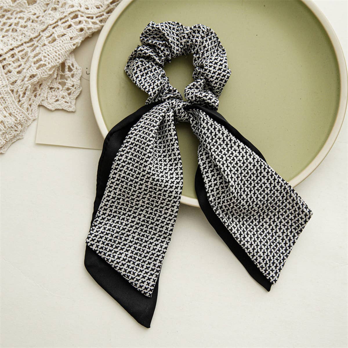 WOMEN FLORAL LARGE INTESTINE HAIR TIE_CWAHA0840