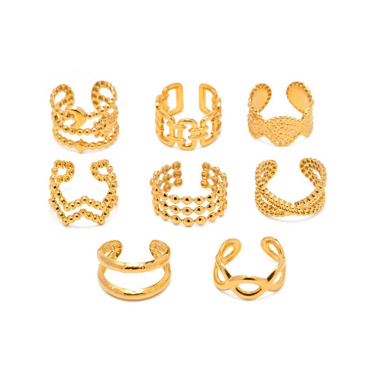 18K GOLD STAINLESS STEEL BRAIDED CLIP EARRINGS_CWMM2359