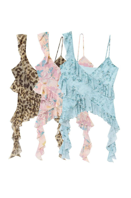 CWTTSL0357_LAYERED EMBELLISHED PRINTED TULLE CAMISOLE TOP