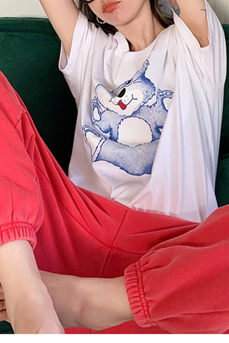 CWTTS0998_BLUE BEAR SHORT SLEEVE T SHIRT