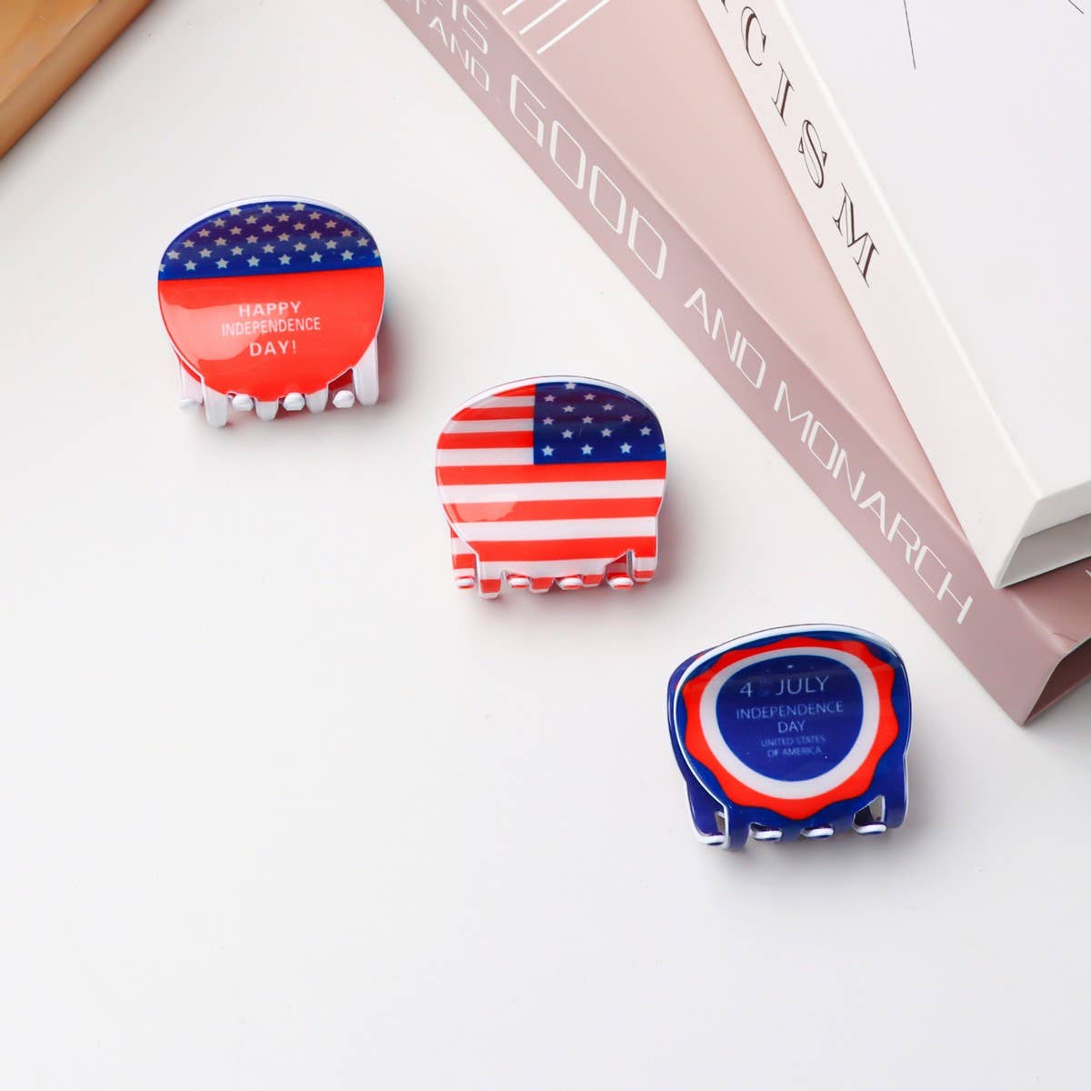 CWAHA5148_NEW ARRIVAL CUTE INDEPENDENCE DAY PRINT HAIRPIN