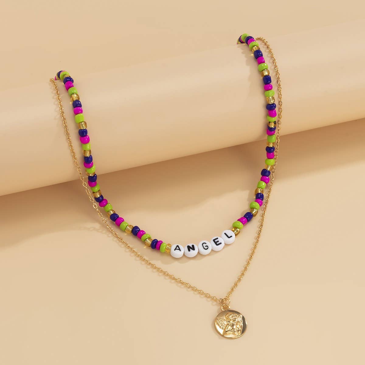 PASTORAL LETTERS RETROSTACKING NECKLACE_CWAJE1493