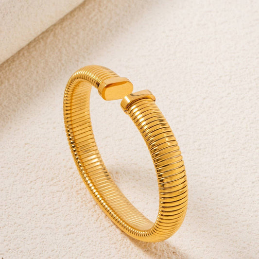 NON-FADING TITANIUM STEEL ELASTIC SPRING BRACELET_CWMM3739