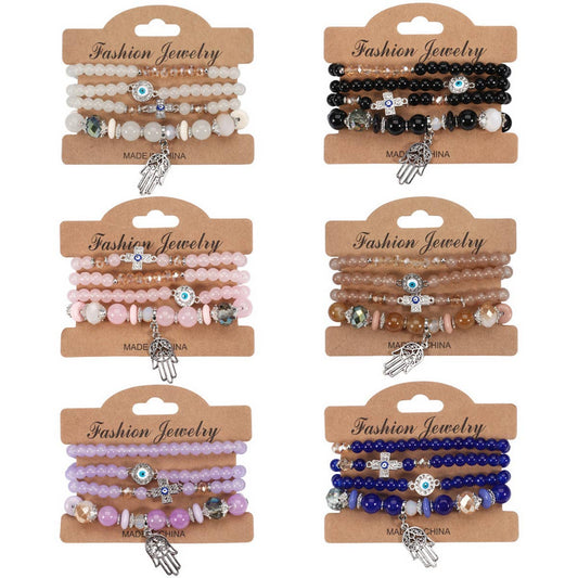 BOHEMIAN PALM EYES CROSS BRACELET_CWAJE2216