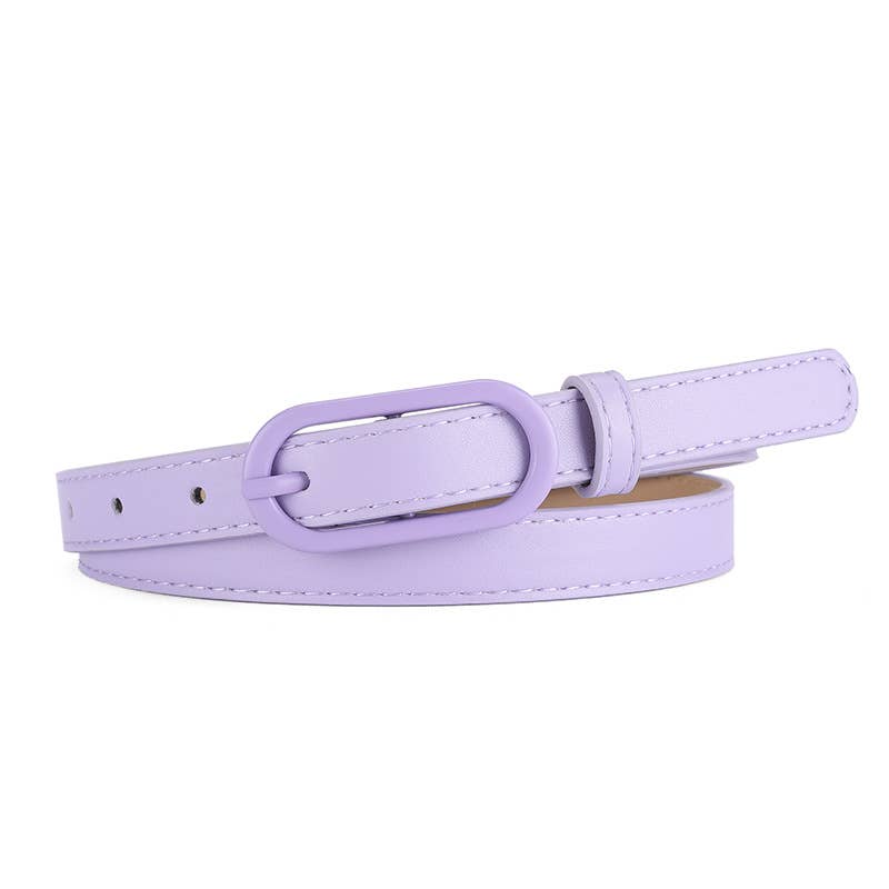 MACARON MATCHING UP PIN BUCKLE BELT FOR WOMEN