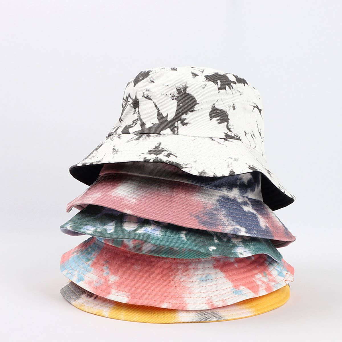 CWAH1517_TIE DYE REVERSIBLE SUNSCREEN BUCKET HAT