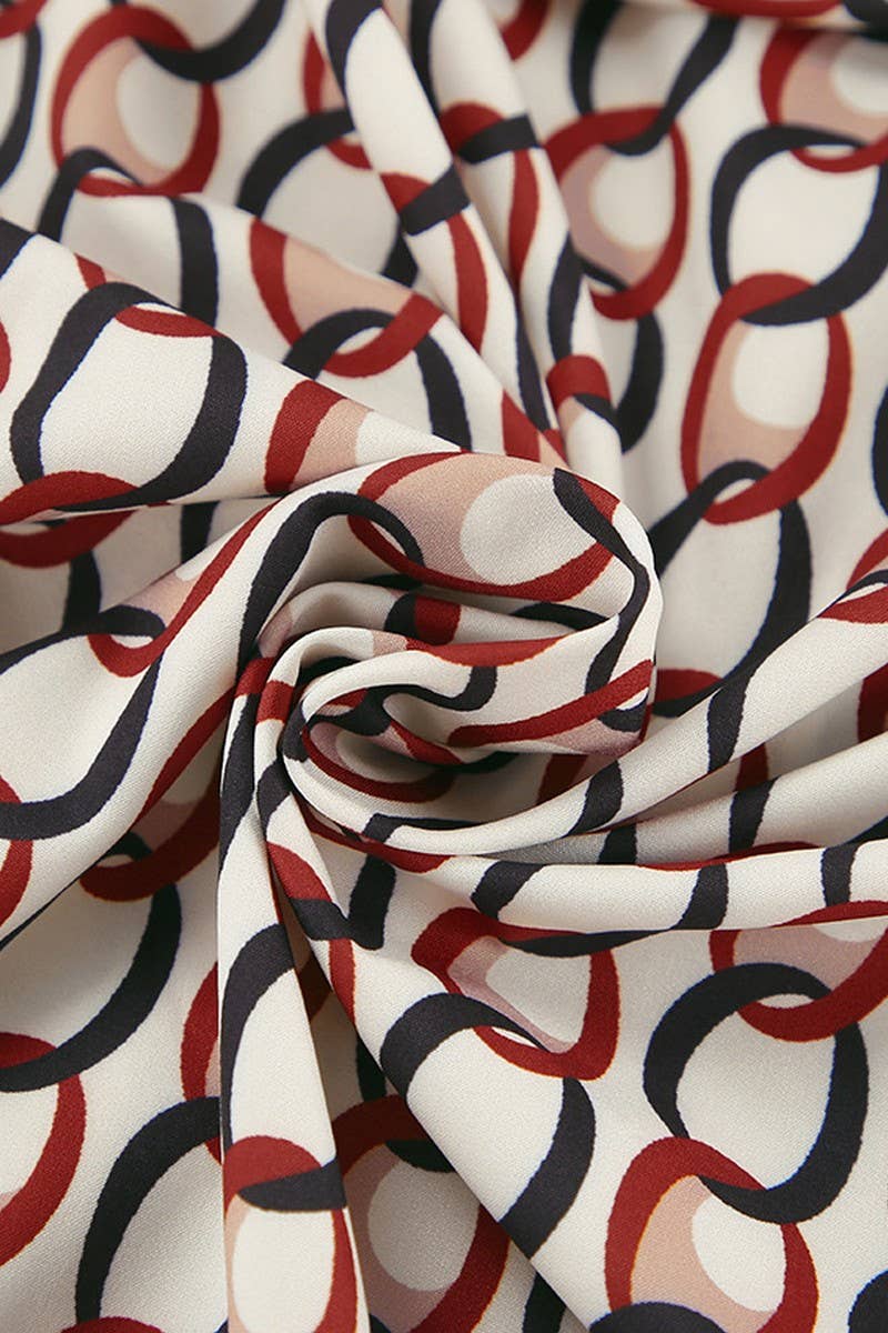 CWSPJ0399_SATIN PRINT CARDIGAN PANTS PAJAMAS TWO-PIECE SET