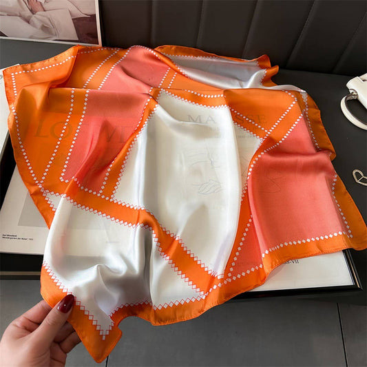 70cm Geometric Print Scarf – Chic Neck & Head Wrap_CWASC1427