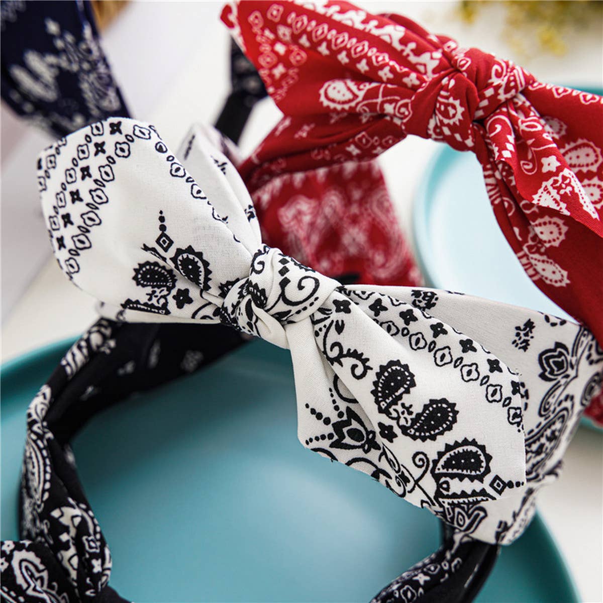 WOMEN NEW CASHEW NUT FLOWER WIDE HEADBAND_CWAHA0831