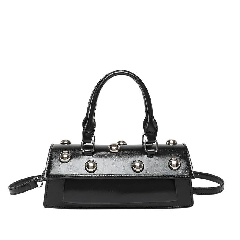 Fashionable rivet personalized hand-held tote bag