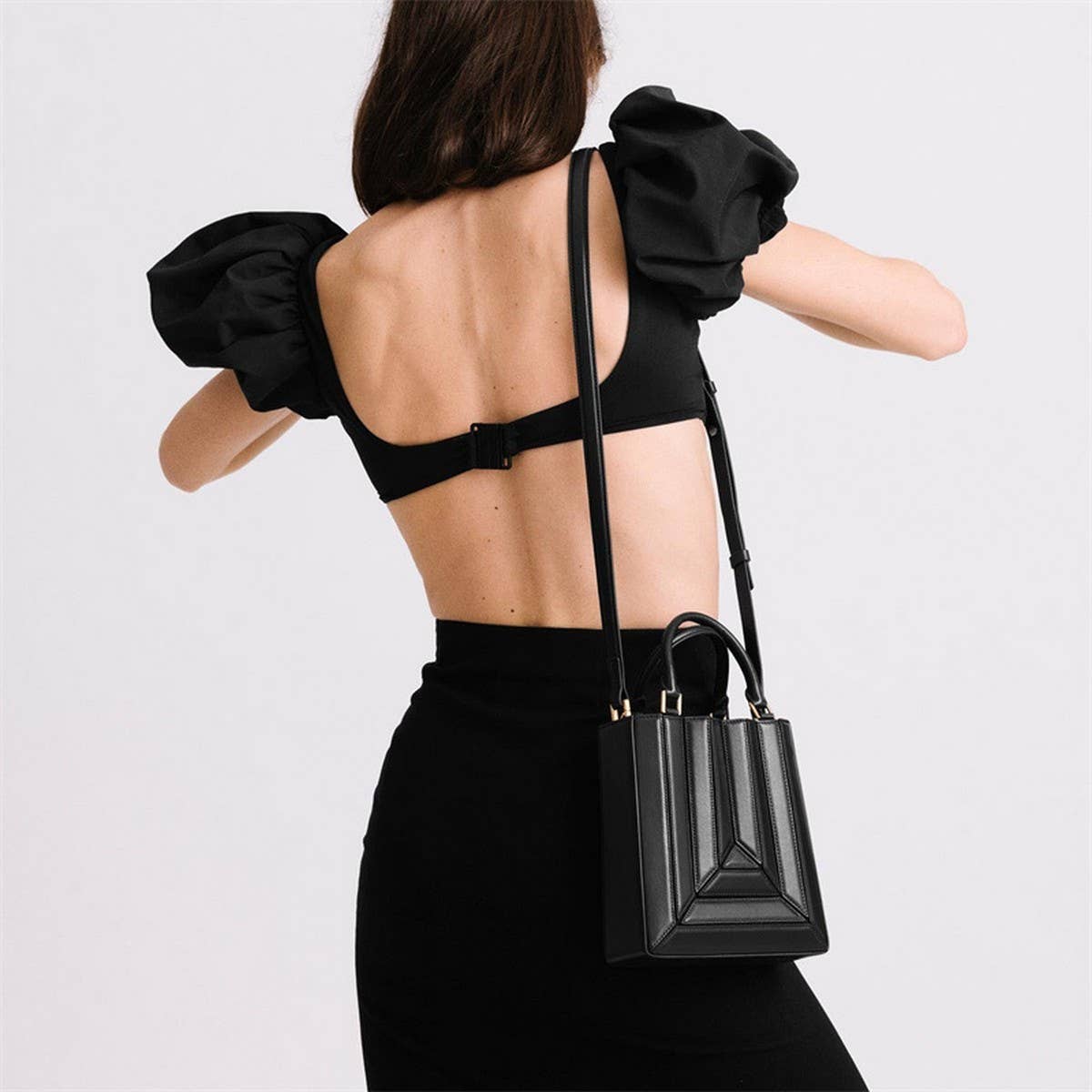 SPLICED RAINBOW SHOULDER BAG HANDBAG_CWAB1382
