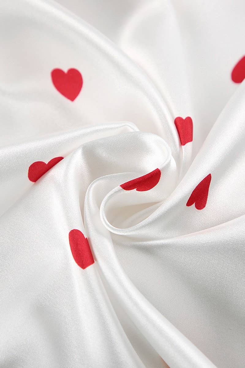 CWSPJ0067_LOVE PRINTED LONG-SLEEVED SHIRT LOUNGEWEAR SET