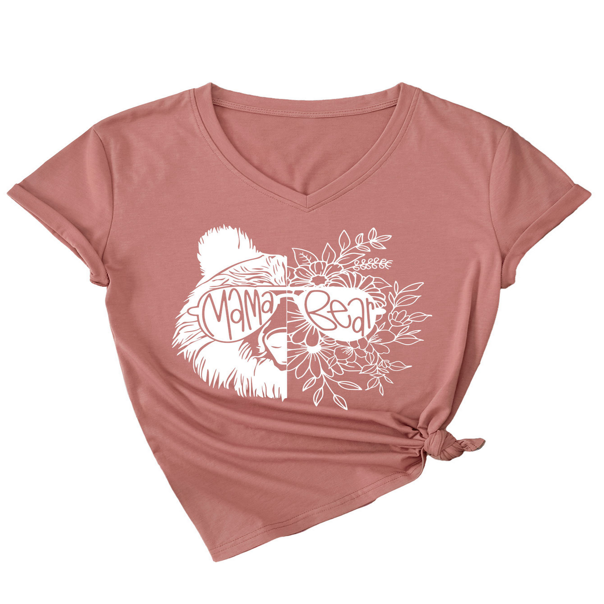 Trendy V-neck Short Sleeve Shirt for Women