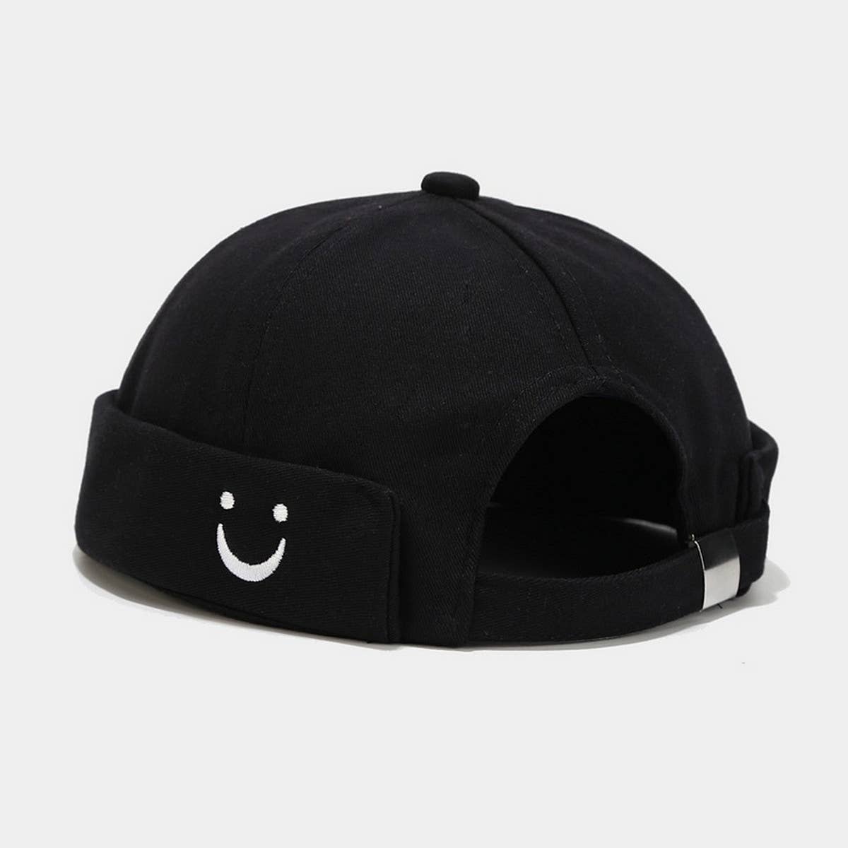 CWAH3171_SIMPLE U SMILEY FACE EMBROIDERED BERET