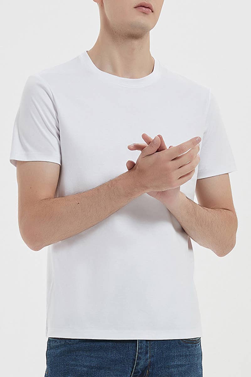 CWTBLS1784_MEN'S HIGH-END ROUND NECK SHORT SLEEVED T-SHIRT