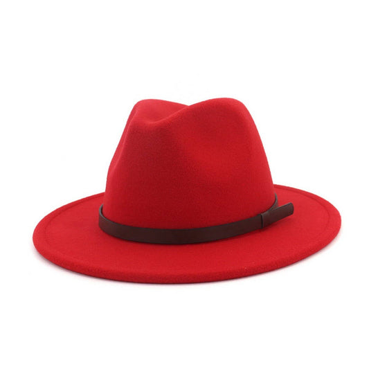 EUROPEAN AND AMERICAN FLAT BRIM HAT JAZZ HAT_CWAH1780