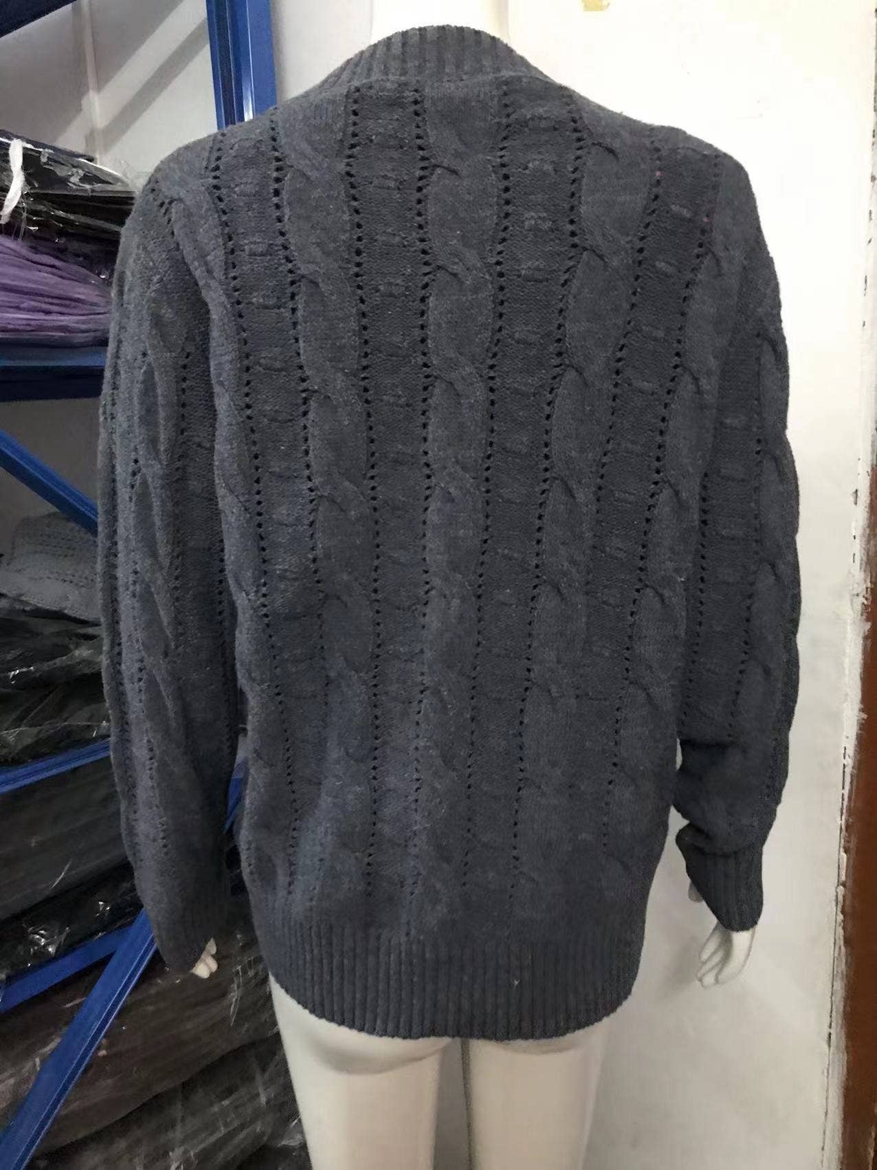 CWOSWL0815_ Long Sleeve Loose Neck Pullover Sweater