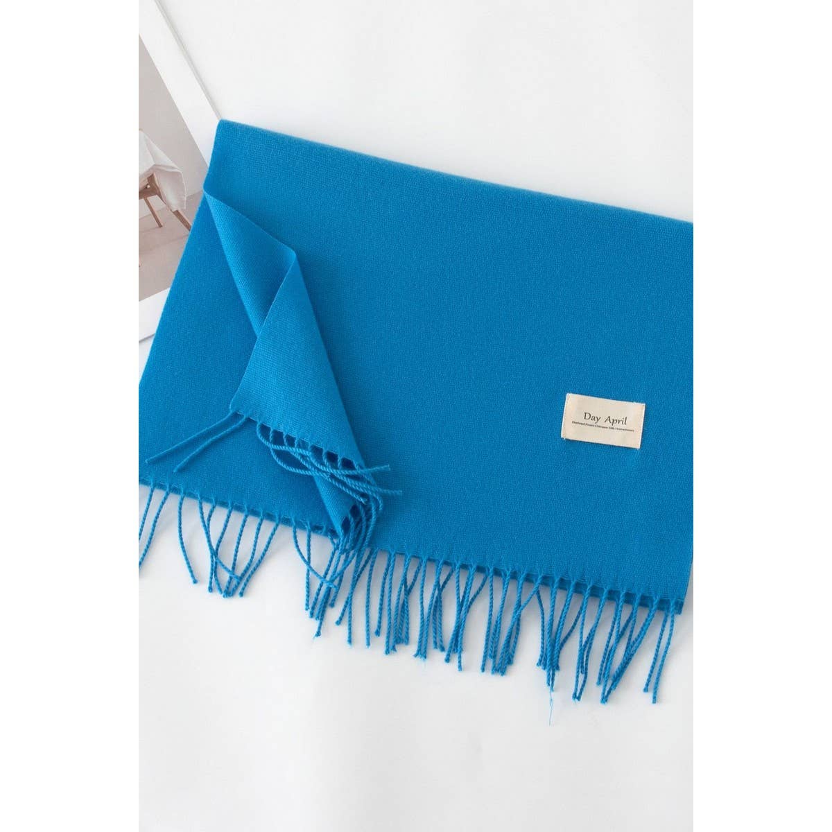 CWASC1482_SOLID COLOR MEDIUM-LENGTH WARM SCARF SHAWL NECK