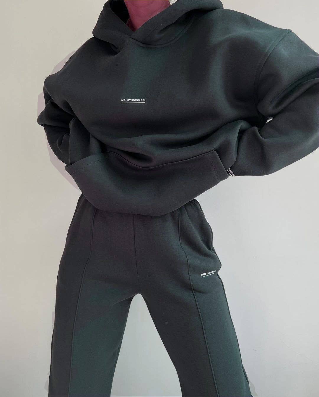 FLEECE FASHION THICK PANTS SPORT TWO-PIECE SET