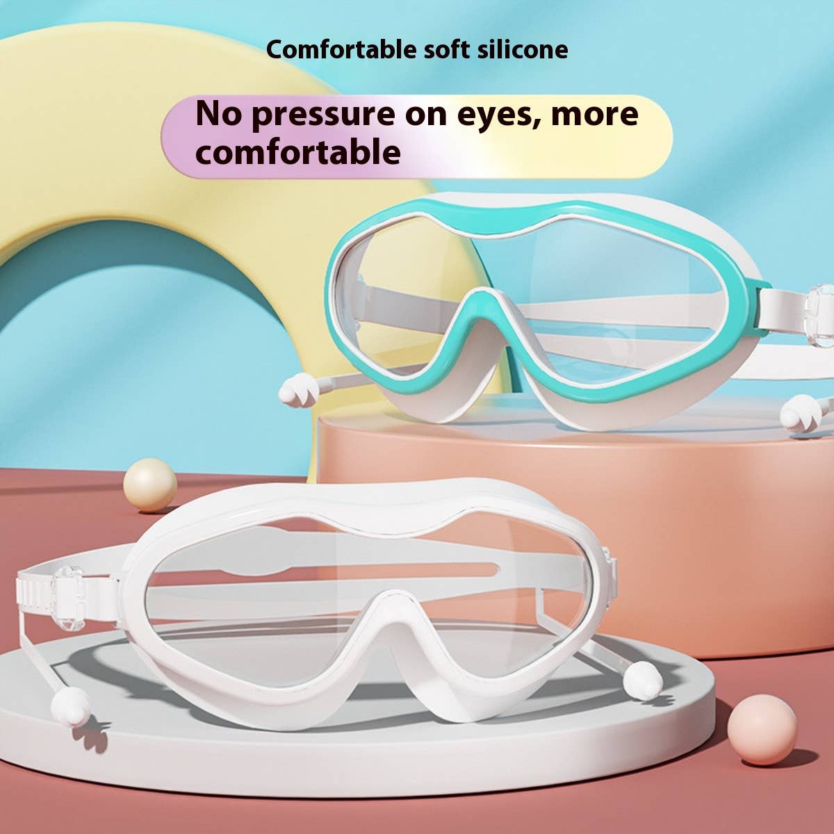Adult HD Anti-Fog Swim Goggles ??Large Frame_CWMM6628