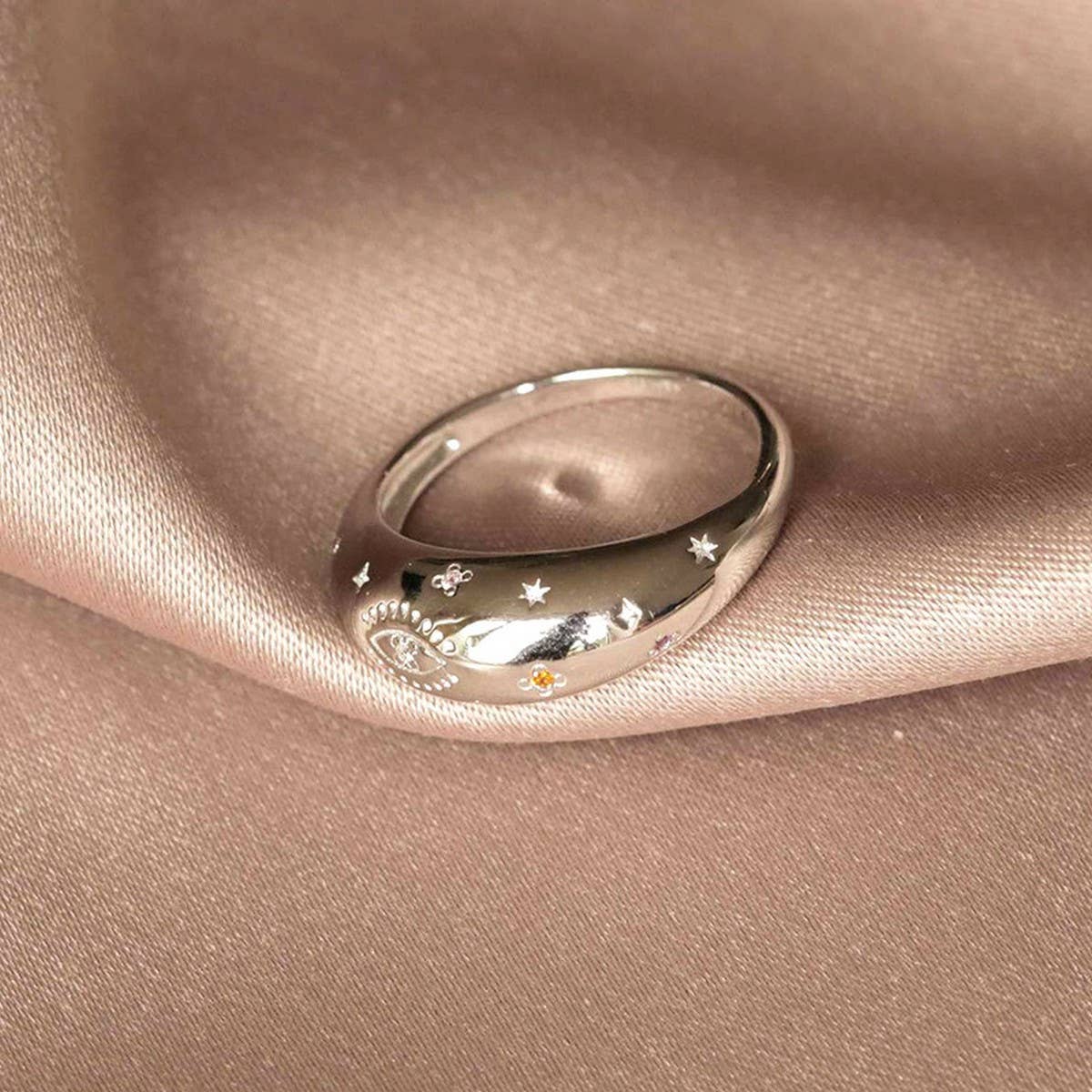 NEW STAR AND MOON BRASS RING_CWAJE1735