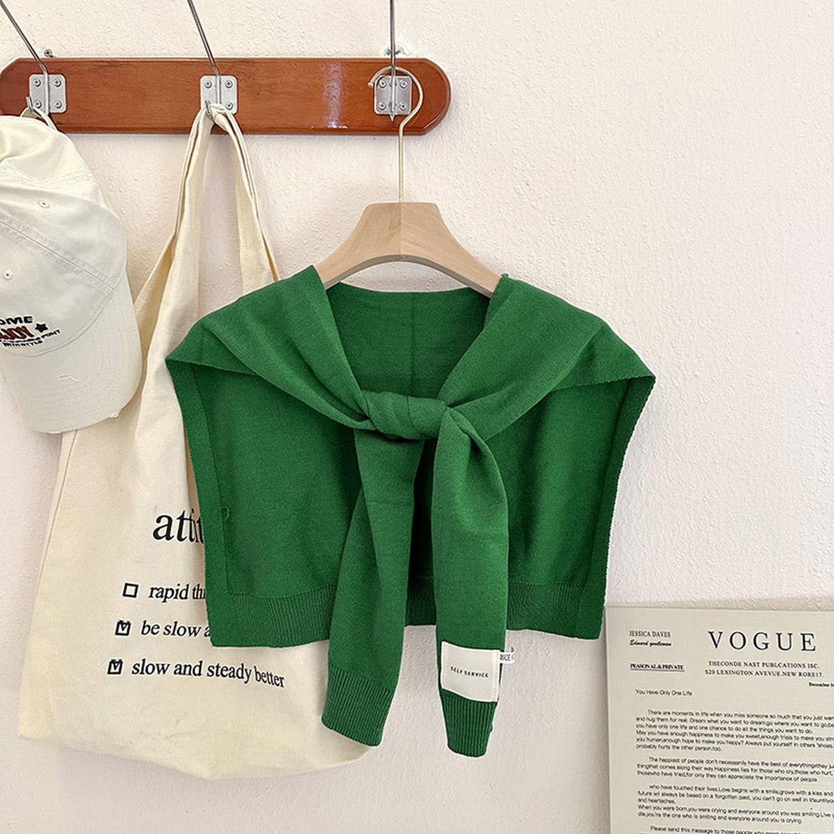 Solid Color Knitted Knotted Shawl??œCasual & Cozy _CWASC0757