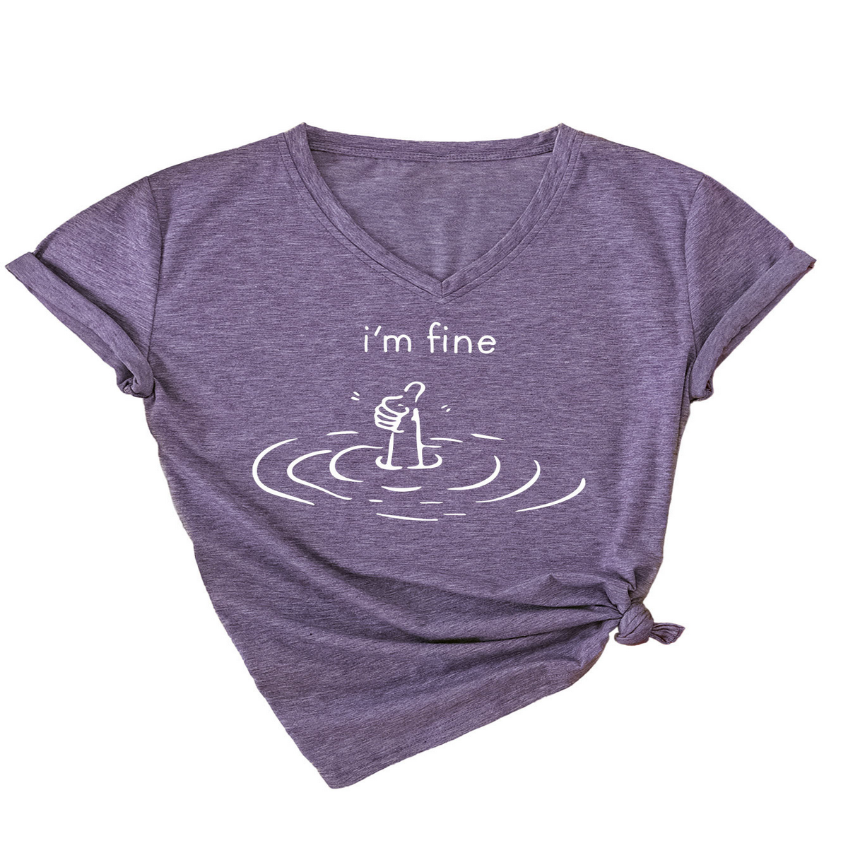 Casual Tee for Women ?œI?™m Fine??Statement Top_CWTTS1485