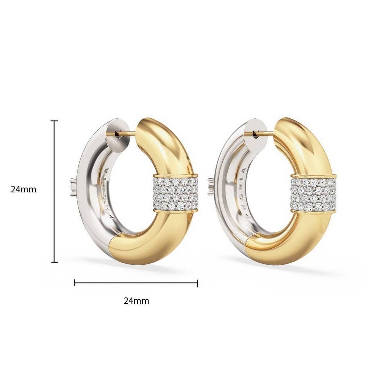 Vintage Golden Zircon Inlaid Rhinestone Earrings