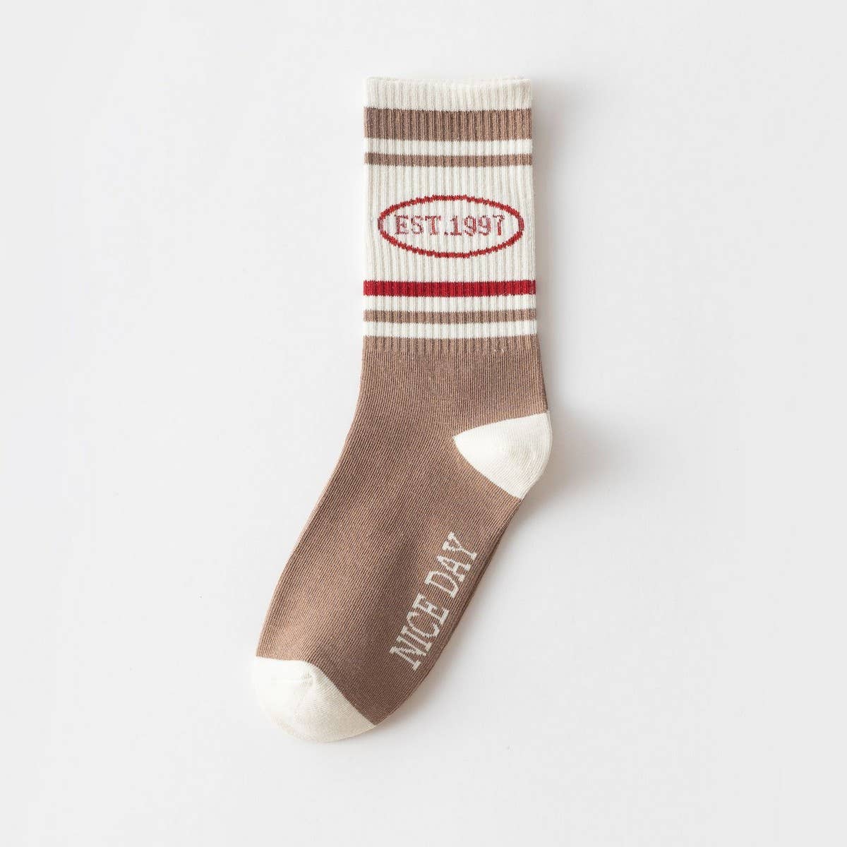 CWMS2518_NEW LADIES CARTOON SMILEY FACE LETTER SOCKS