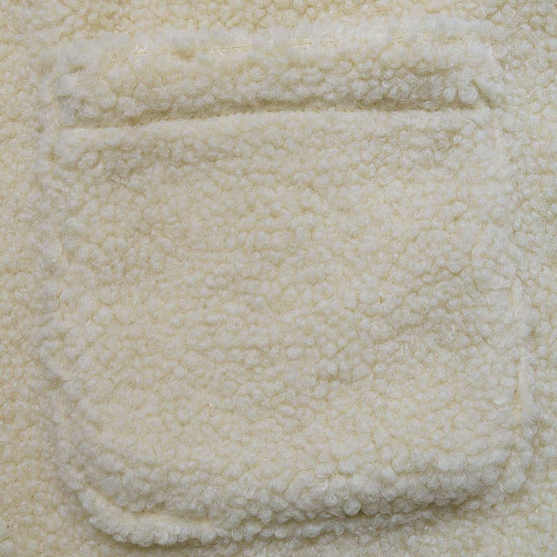 Casual polar fleece leopard print color cardigan