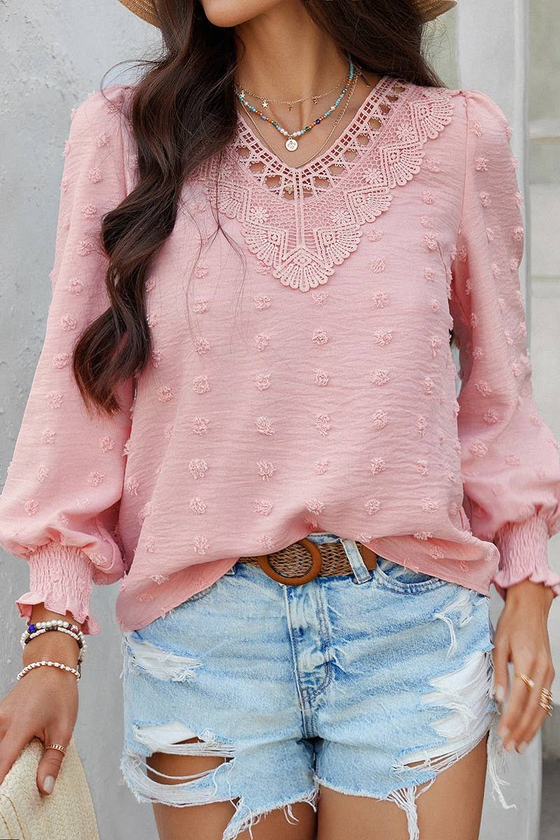 CWTBLL3594_SOLID COLOR JACQUARD OLIVE LONG SLEEVE SHIRT