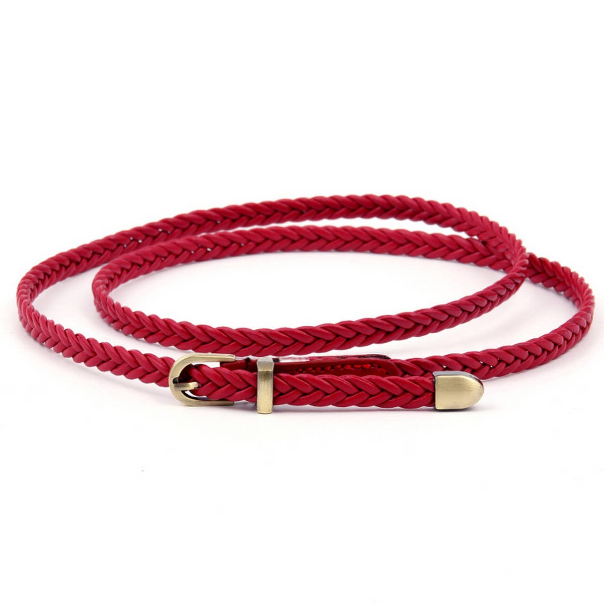 CWABE0875_VINTAGE HAND-WOVEN PIN BUCKLE BELT