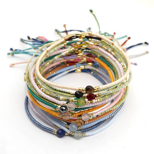 CWAJE4558_SIMPLE HAND-WOVEN GIRLFRIENDS BRACELET