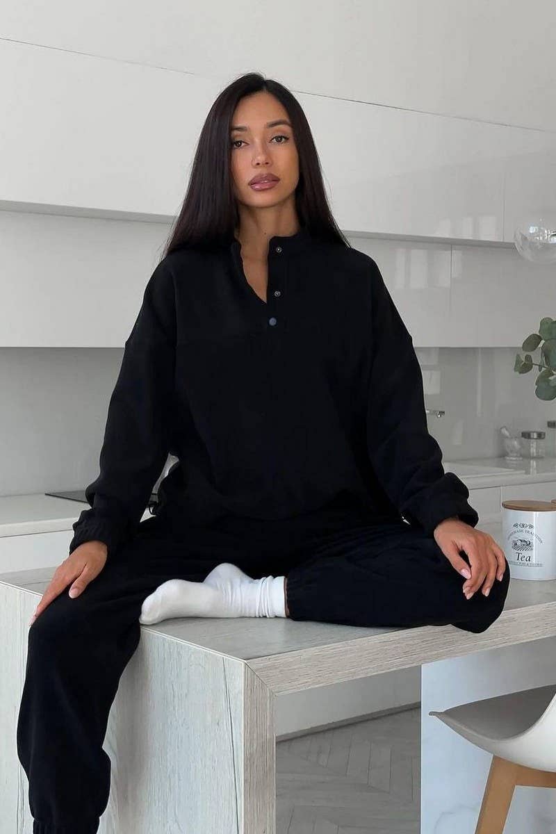 CWSTB1355_POLAR FLEECE TOP AND PANTS TWO-PIECE SET