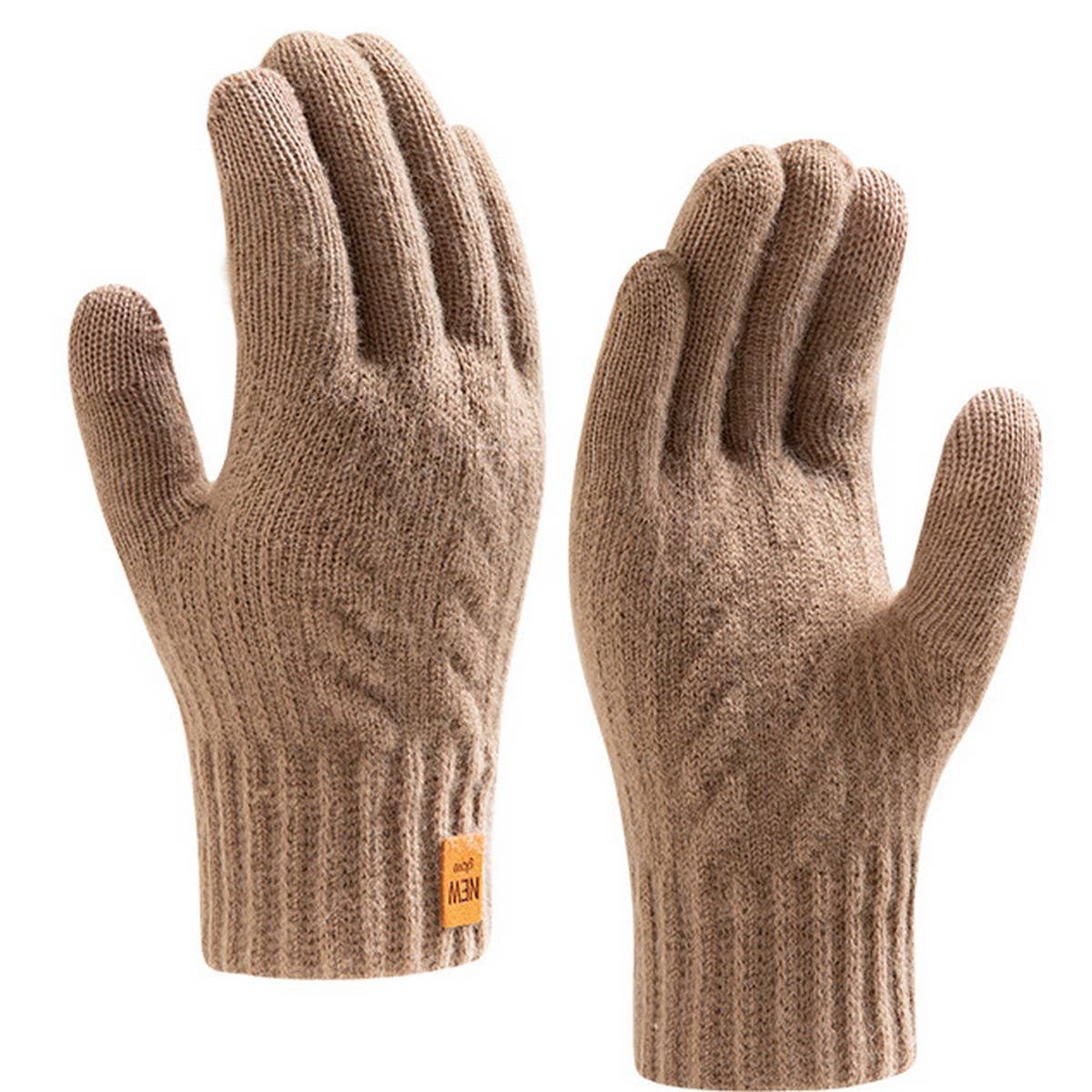 CWAG00546_MEN WINTER THICK KNIT TOUCHSCREEN GLOVES