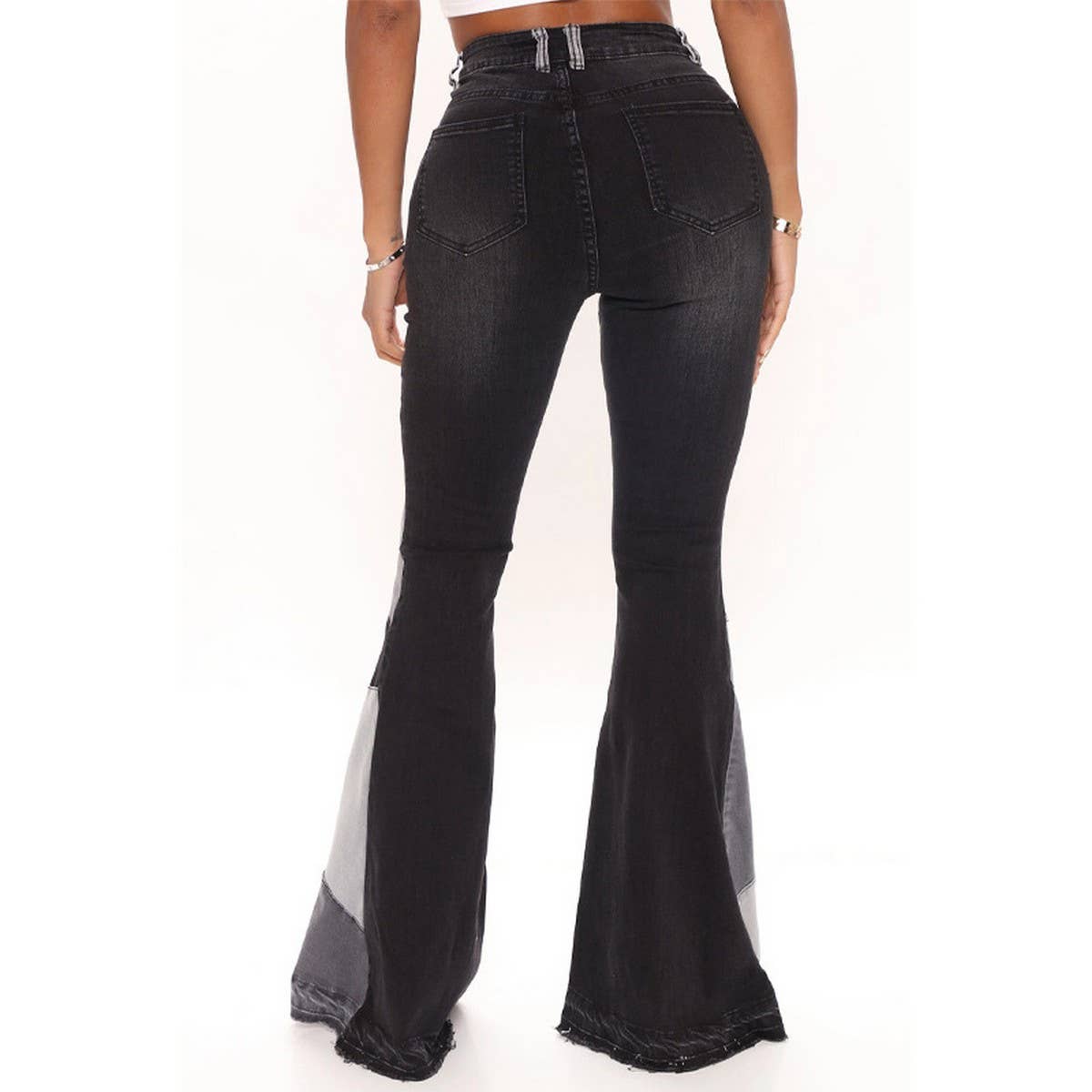 RETRO HIGH WAISTED FLARED PANTS JEANS_CWJP0175