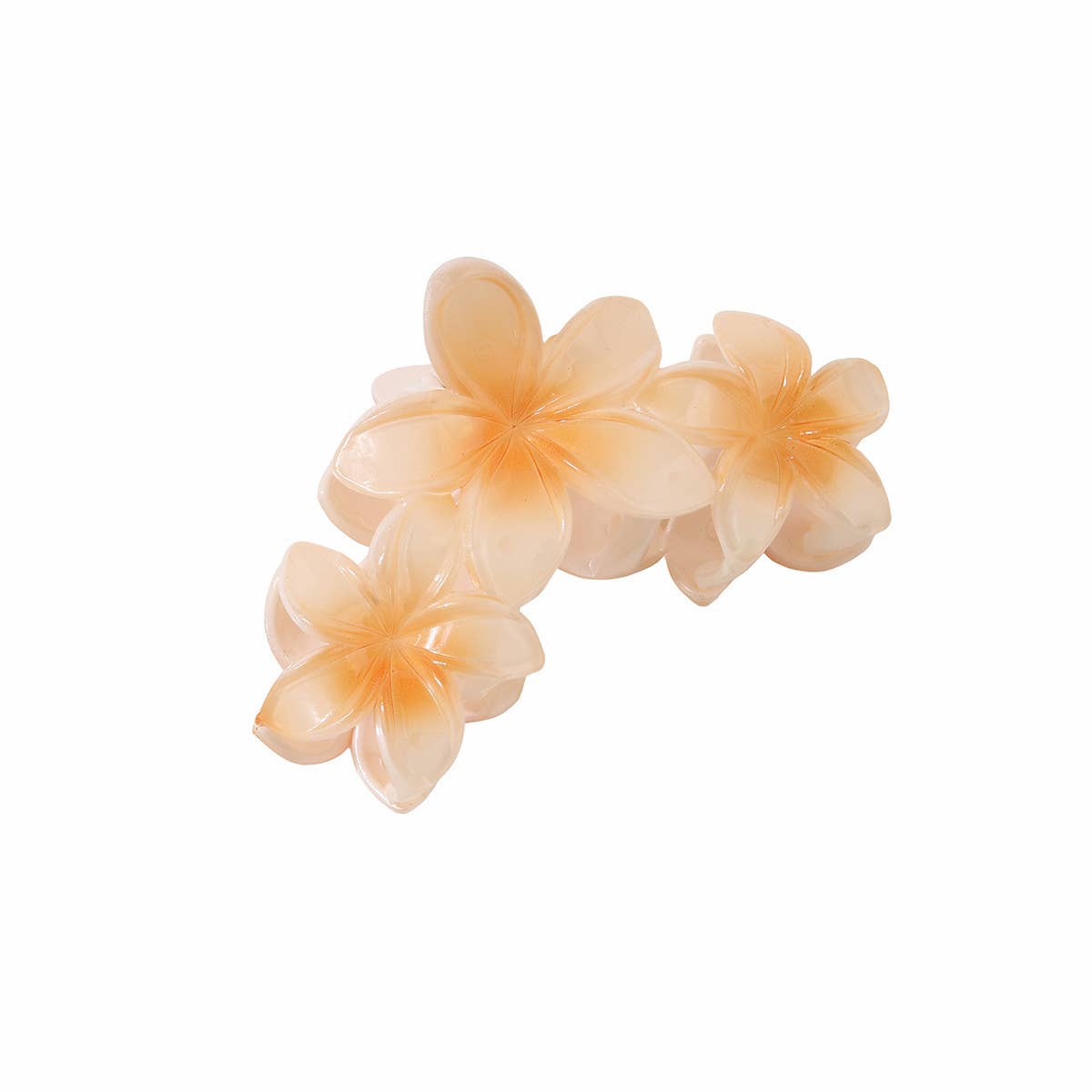 Plumeria Flower Large Hair Claw,Elegant Updo Clip_CWAHA1064