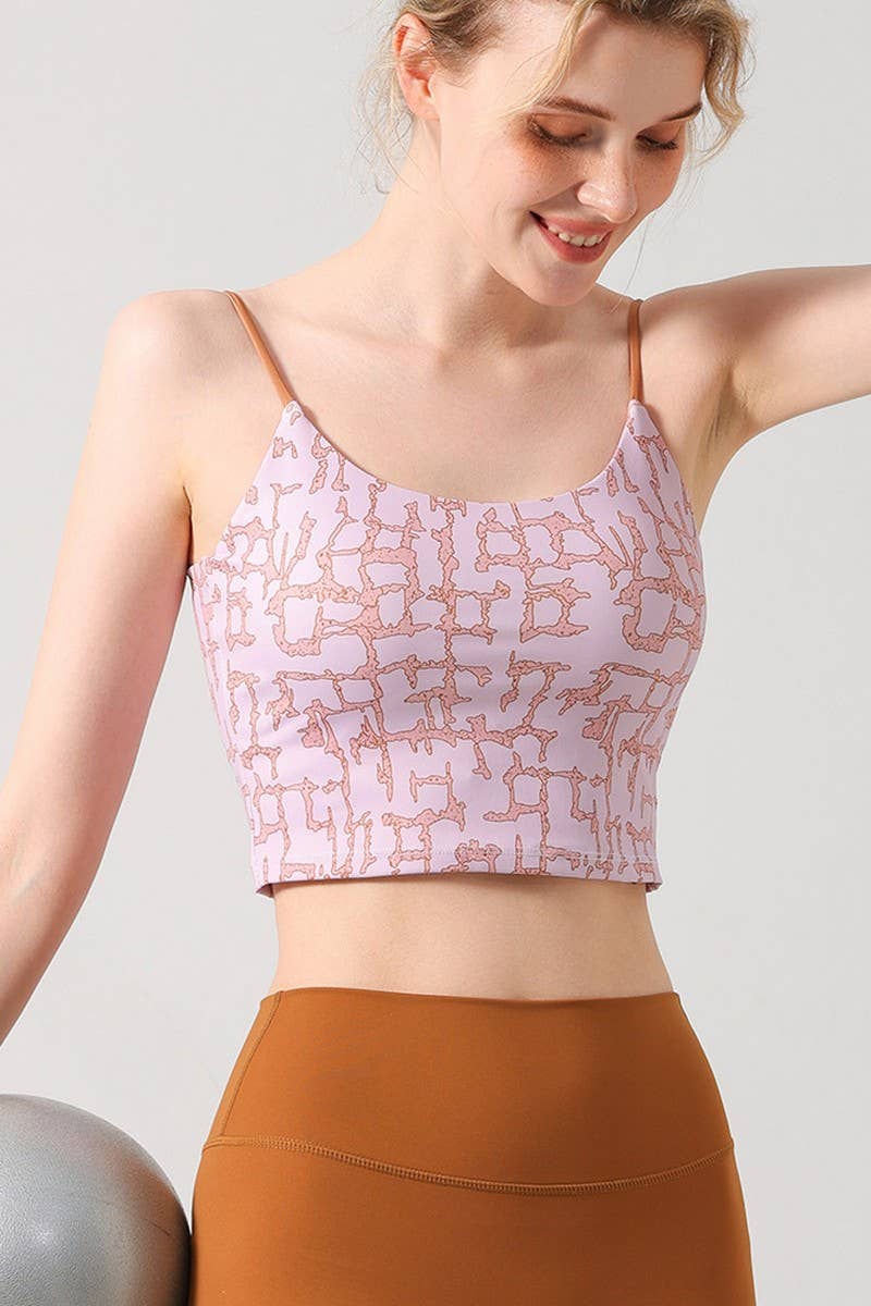 CWTTK1106_CROP TANK TOP WITH VINTAGE PRINT AND PADDED CUPS