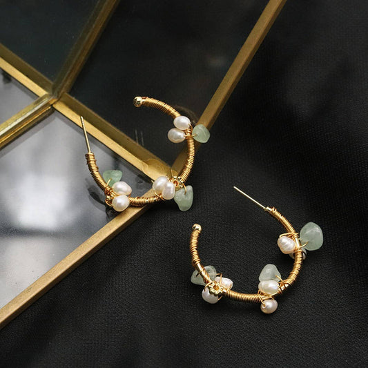 HIGH-END AND ELEGANT NATURAL PEARL EARRINGS