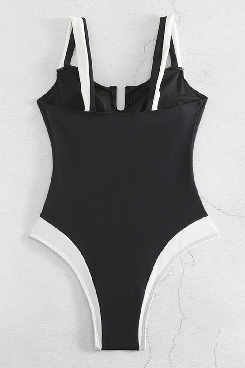 CWMW0831_SOLID COLOR TWO-PIECE HIGH-END SEXY SWIMSUIT