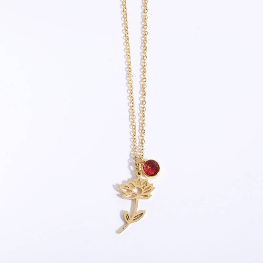 VINTAGE DECEMBER FLOWER ZIRCON PENDANT BRACELET