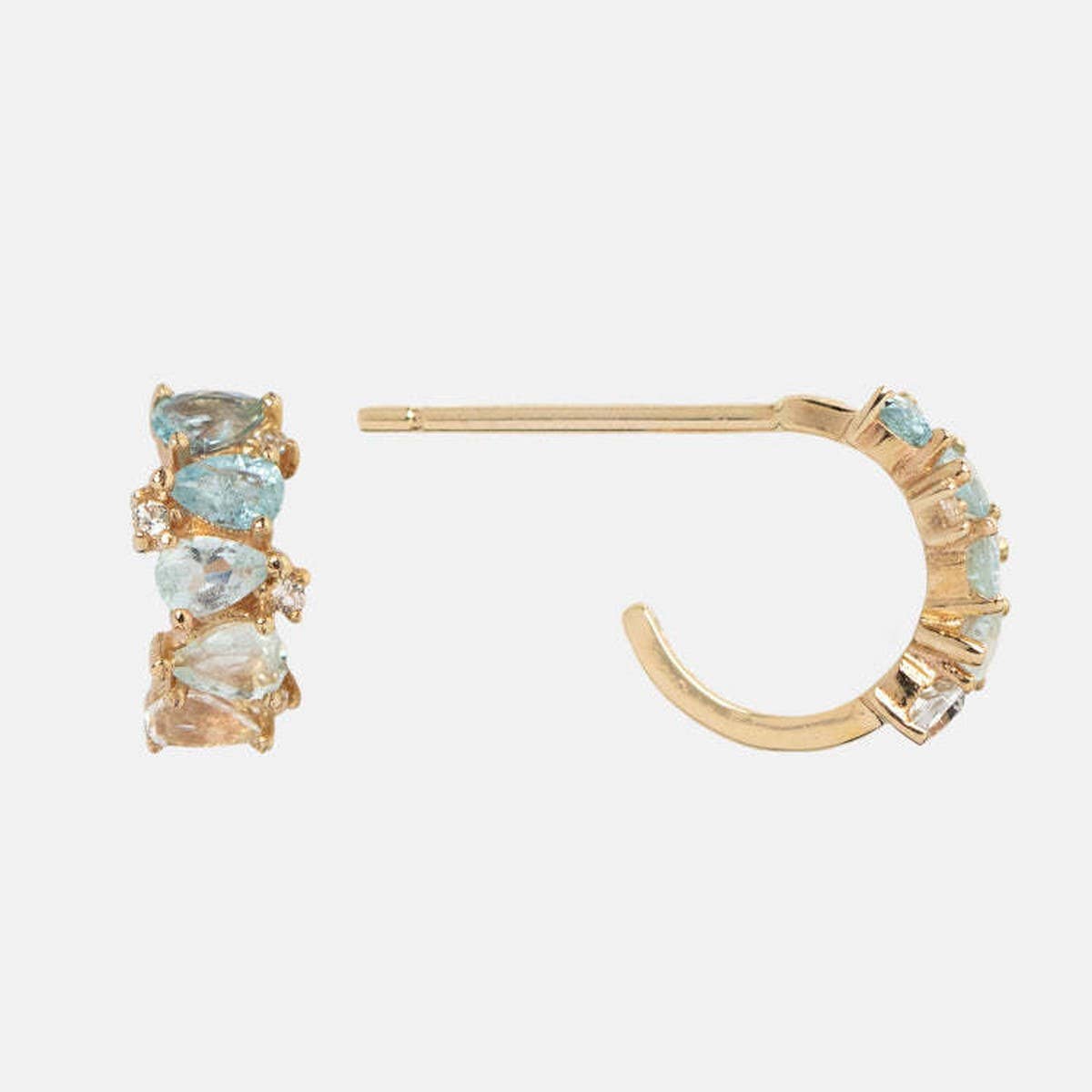 Colorful gradient birthday stone earrings