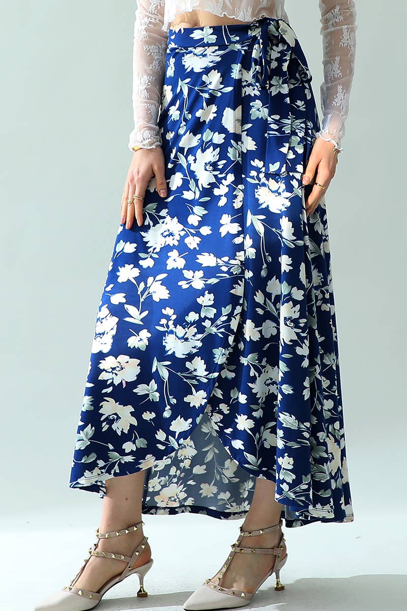 CWBLS117_High Waisted Maxi Wrap Skirts with Slit